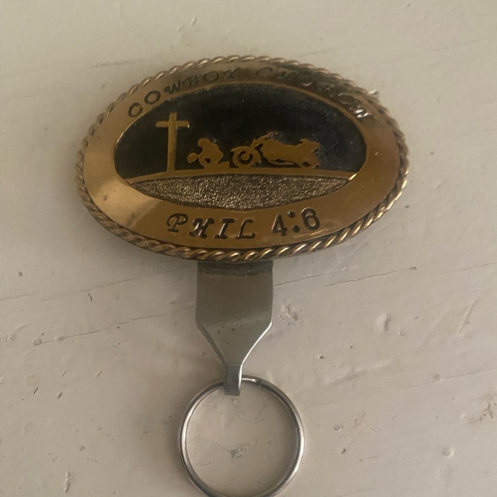 Cowboy Church Key Chain.